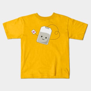 Happy cute tea bag Kids T-Shirt